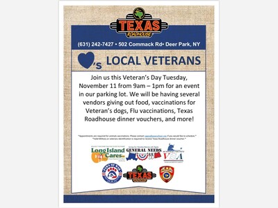 Veterans Day at Texas Roadhouse for all local Veterans