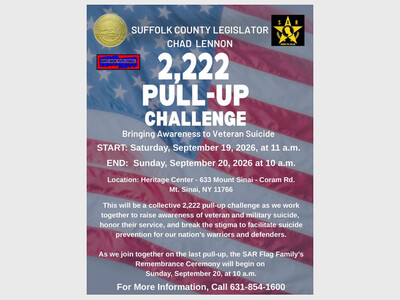 Suffolk County Legislator Chad Lennon 2,222 SAR Flag Family Remembrance Ceremony 